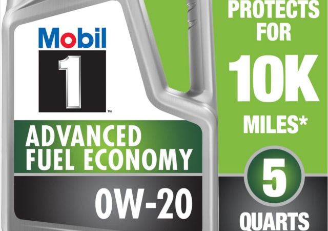 Mobil 1 Advanced Fuel Economy Full Synthetic Motor Oil 0W-20, 5 Quart