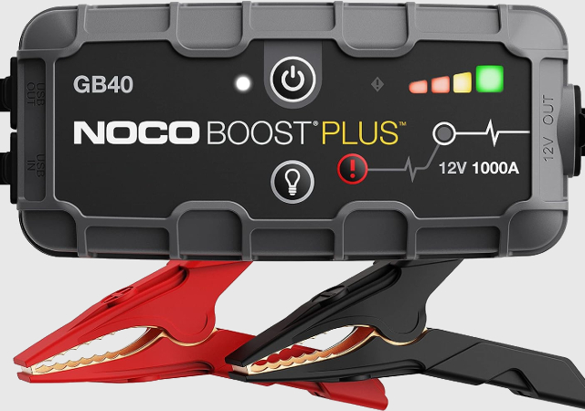 NOCO Boost Plus GB40 1000A UltraSafe Car Battery Jump Starter, 12V Battery Pack, Battery Booster, Jump Box, Portable Charger and Jumper Cables for 6.0L Gasoline and 3.0L Diesel Engines, Gray