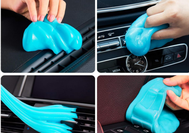 PULIDIKI Car Cleaning Gel Universal Detailing Kit Automotive Dust Car Crevice Cleaner Slime Auto Air Vent Interior Detail Removal for Car Putty Cleaning Keyboard Cleaner Car Accessories Blue