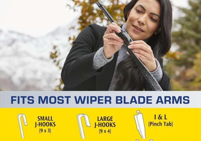 Rain-X 810165 Latitude 2-In-1 Water Repellent Wiper Blades, 22 Inch Windshield Wipers (Pack Of 2), Automotive Replacement Windshield Wiper Blades With Patented Rain-X Water Repellency Formula